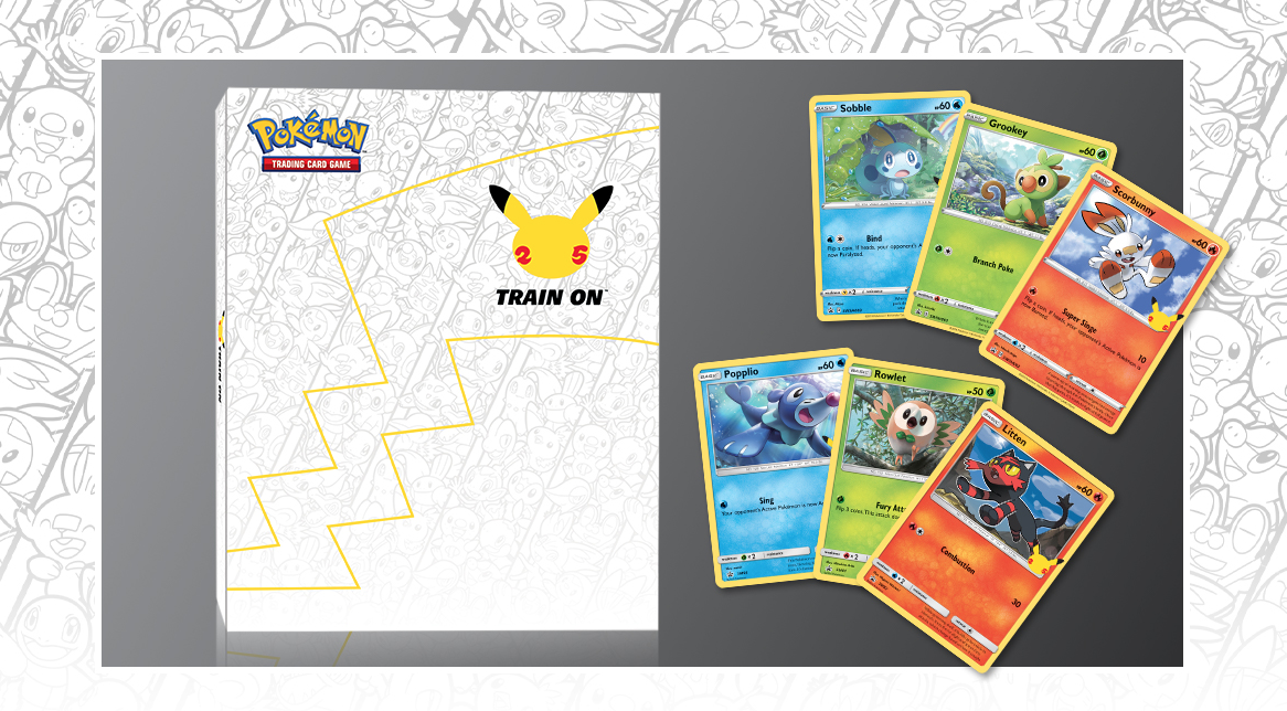 3 Promo Cards Pokemon TCG 25th Anniversary Galar First Starter Partner Pack 