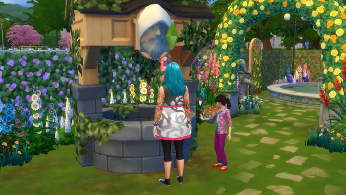 The wishing well in The Sims 4
