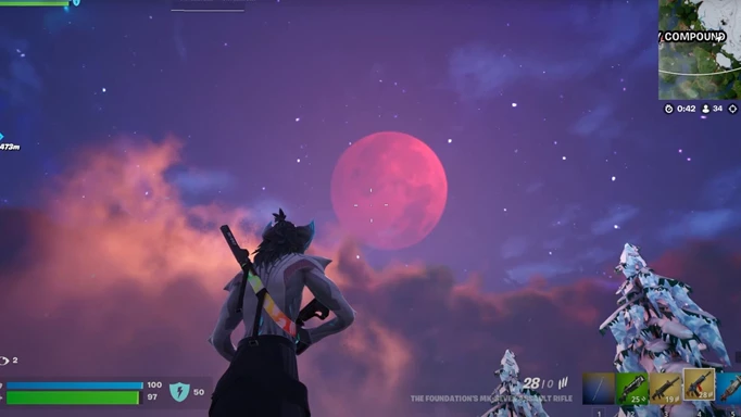 The blood moon in Fortnite