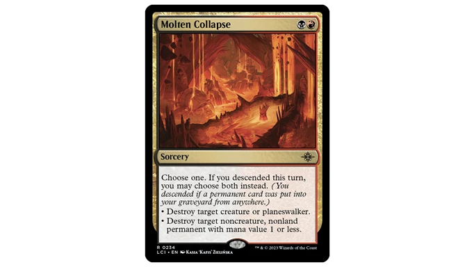Molten Collapse card from the Magic The Gathering Lost Caverns of Ixalan expansion