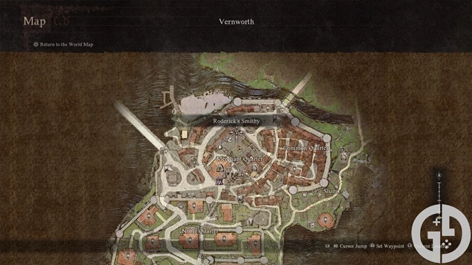 Image of the Vermundian smithing style location in Dragon's Dogma 2