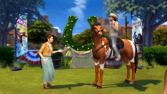Sims On Horse Sims 4 Horse Ranch
