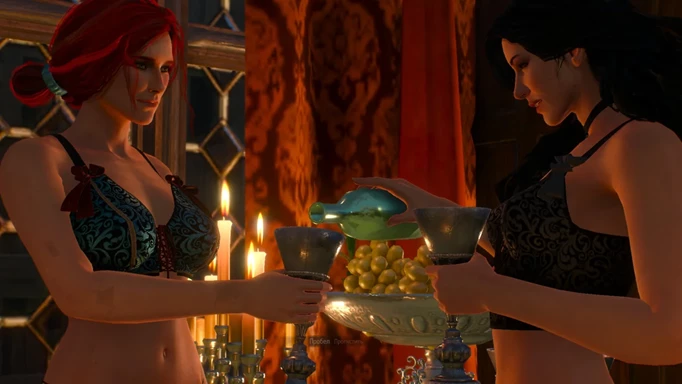 The Witcher 3 Romance Options yen and triss