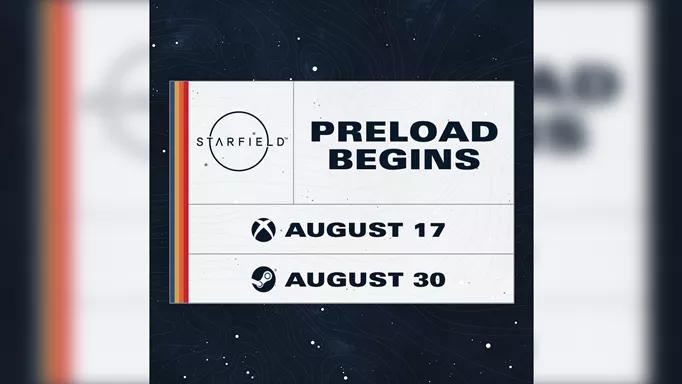 an image of the Starfield preload dates