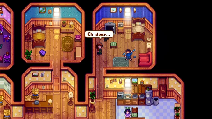 Screenshot of Shane's four hearts event in Stardew Valley