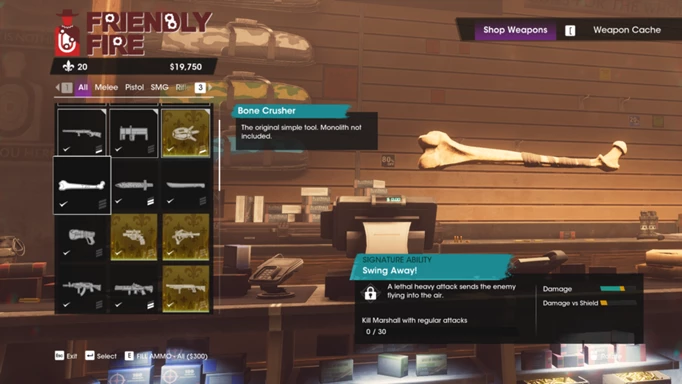 Saints Row Weapon List: Melee Weapons