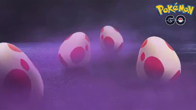 Some eggs in Pokemon GO.