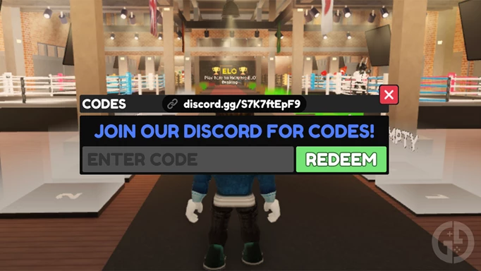 The code redemption box in Boxing Beta