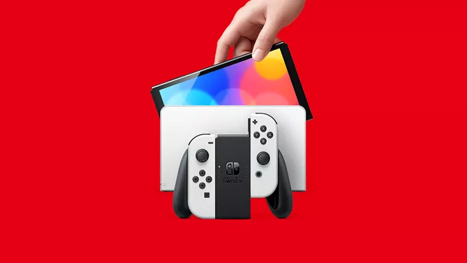 The Nintendo Switch OLED model.