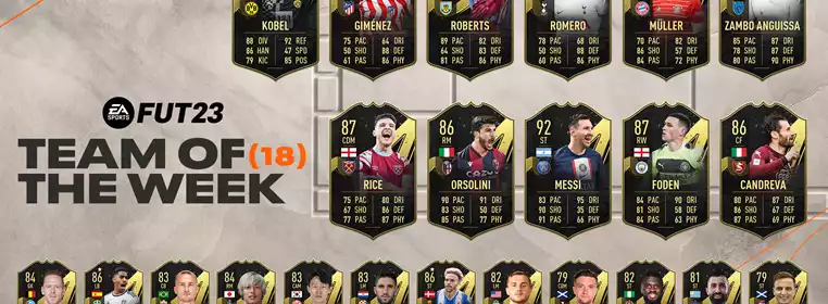TOTW 18 players: Messi, Foden, Muller