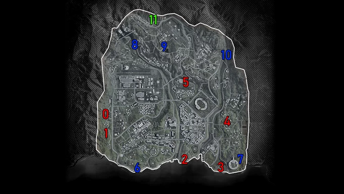 Warzone bunker locations map