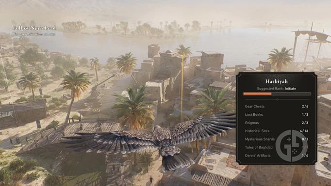 using Enkidu to find Dervis' Artifacts in Assassin's Creed: Mirage