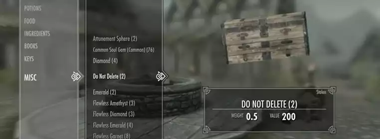 Confused Skyrim Player Finds Mysterious Box Called 'Do Not Delete'