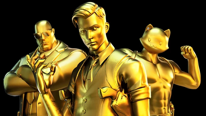 Golden editions of select Fortnite Skins.