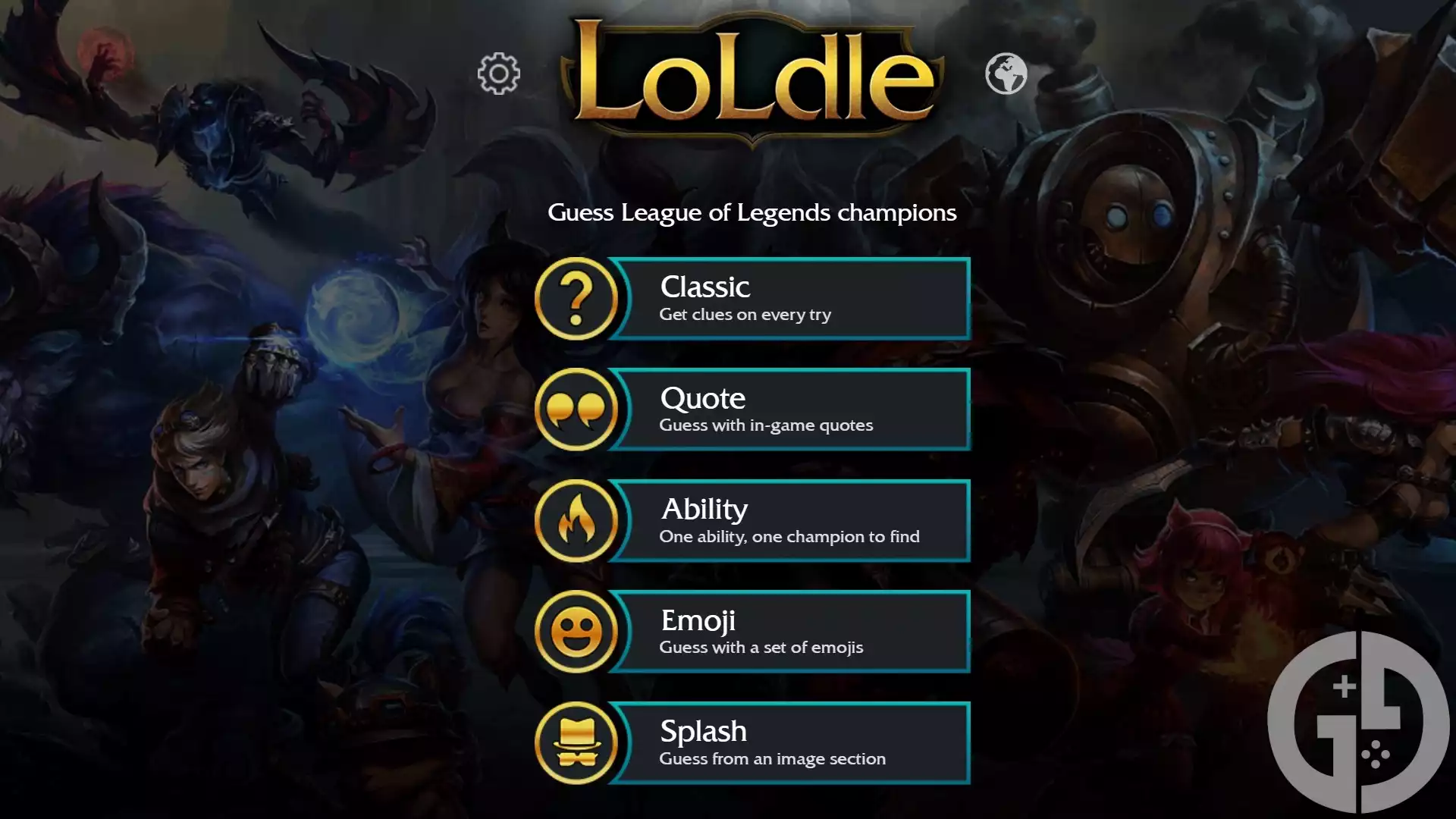 'LoLdle' answers, for all five game modes today on December 2nd