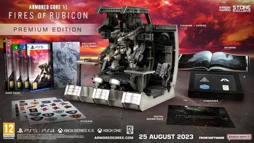 a promo image of the Armored Core 6 Premium Edition