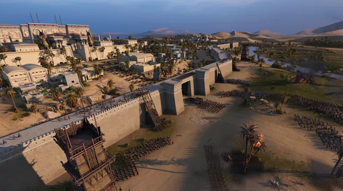 an image of a city siege in Total War: PHARAOH