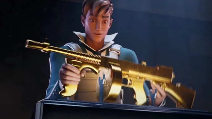 Midas' Drum Gun, one of the Mythics available in Chapter 4 Season 4 of Fortnite