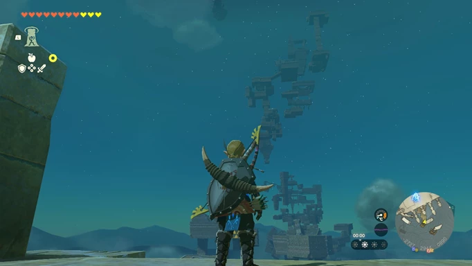 Screenshot of the route to the Wind Temple in Zelda: Tears of the Kingdom