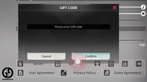 The interface for redeeming Eternal Evolution codes.