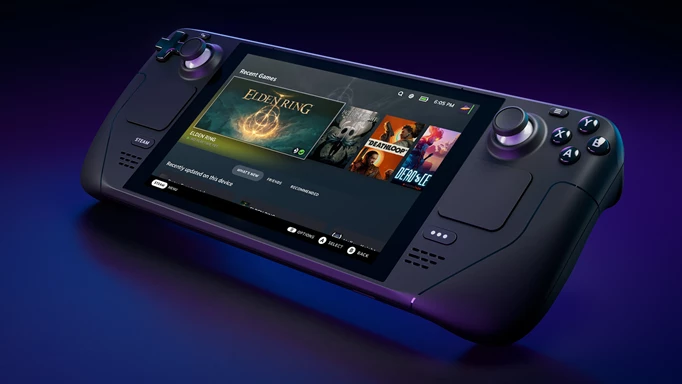 The Steam Deck handheld, a system which you can play Jedi: Survivor on