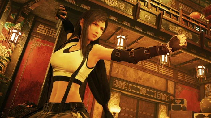 Tifa as she appears in Final Fantasy 7 Remake.