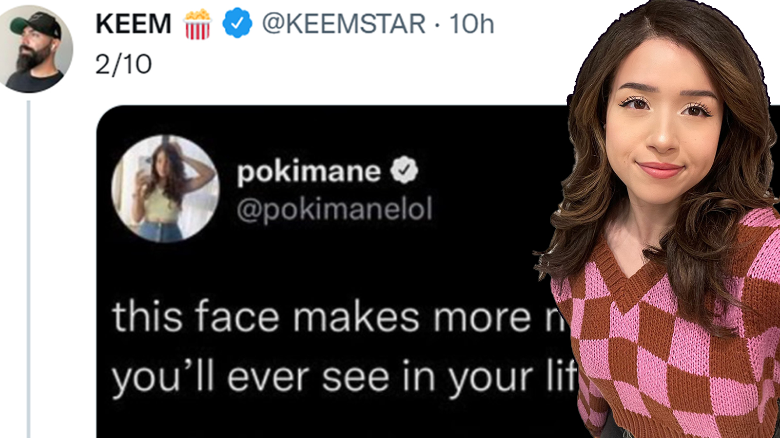 Pokimane sparks backlash for shaping her wealth in a viral no-makeup  tweet - USTimeToday