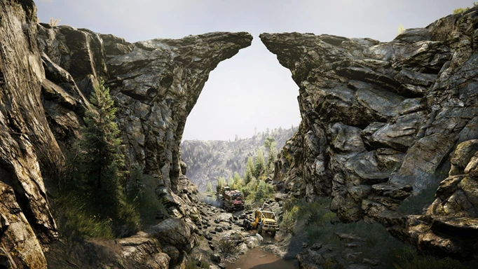 Image of a rocky valley in Expeditions: A Mudrunner Game
