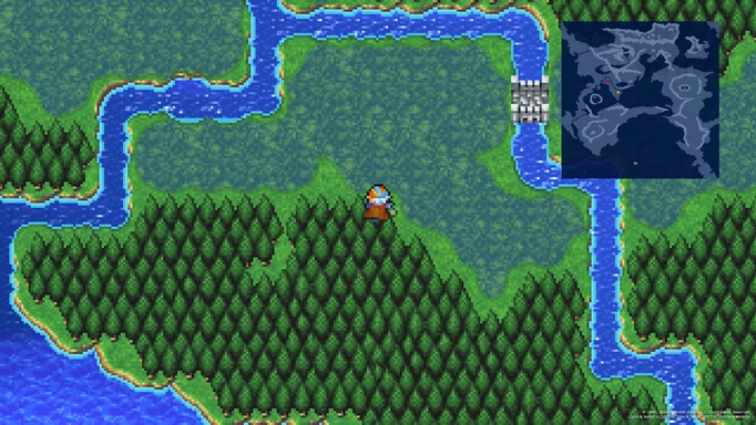 Screenshot of the Final Fantasy II world map