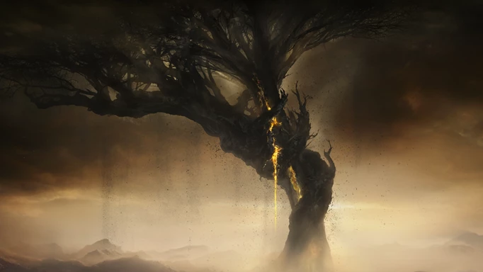 The Erdtree as it appears in the concept art of Shadow of the Erdtree.