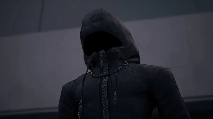 A mysterious hooded figure in Kingdom Hearts 4, which has an unspecified release date.