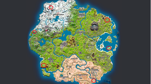 Where To Find All The Helicopters In Fortnite Chapter 3 Season 2 Fortnite Helicopter Locations Map
