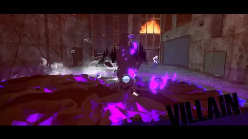 My Hero Ultra Rumble: A villain character slams the ground