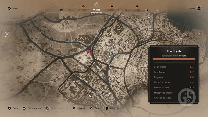 the Assassin's Creed Mirage 'Surrender' Enigma location