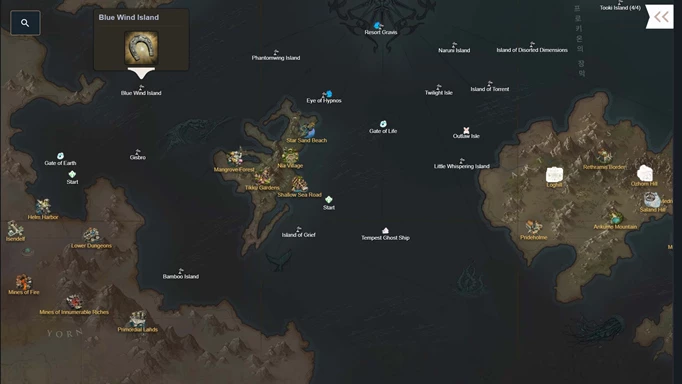 Lost Ark Wind Island map