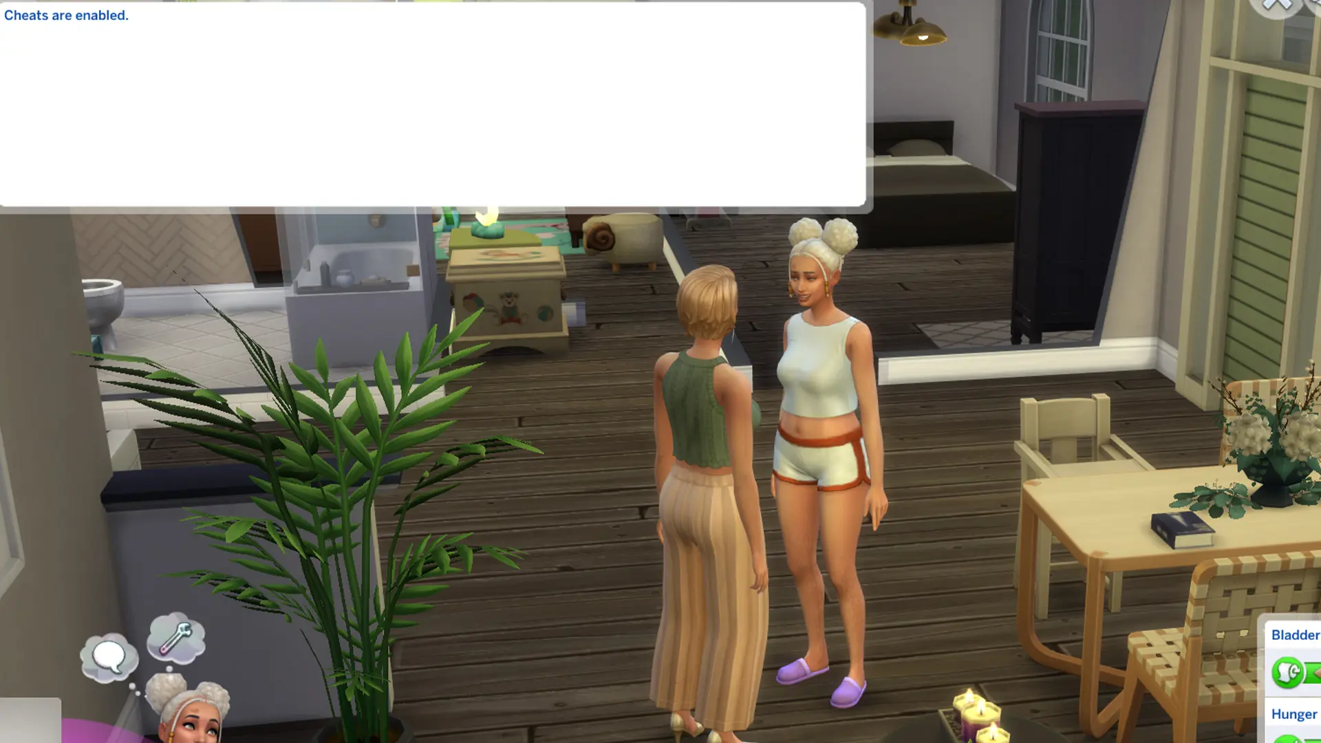 Enabling cheats in the sims 4 so you can change work outfits easily