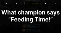 What Champion Says Feeding Time