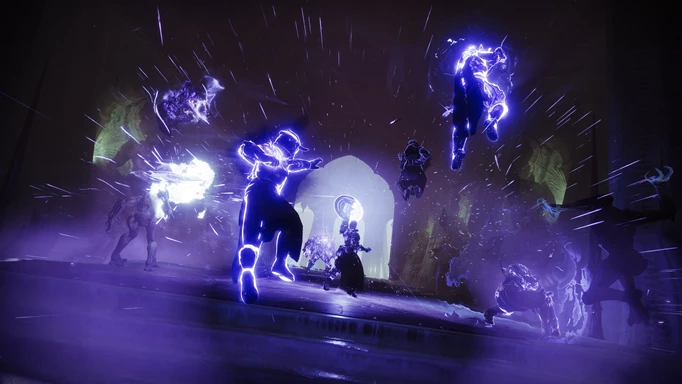 Several Guardians using supers in a Destiny 2 Lost Sector