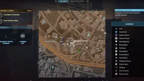 Dokkaebi's Fortress on the map in MW3 Zombies