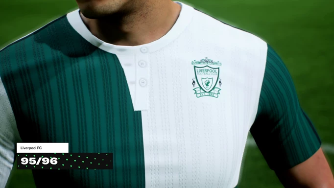 Image of the Liverpool 1995/96 kit in EA FC 24