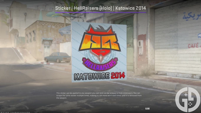 Image of the HellRaisers holo Katowice 2014 sticker in CS2