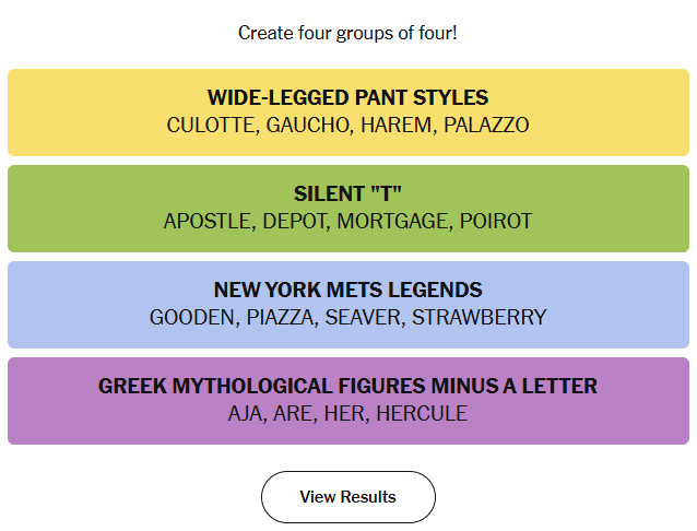 Connections Answers 12th December 2025