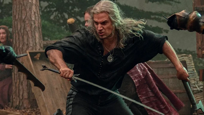 Geralt fighting in The Witcher Season 3 finale