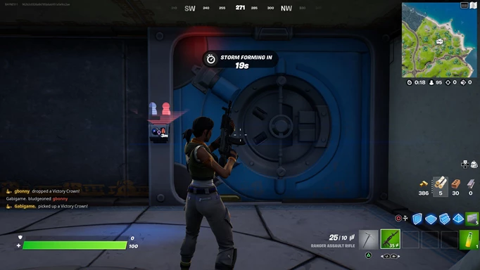 One of the Fortnite vault locations.