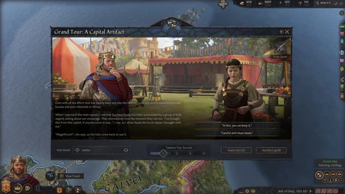 an image of an event during a Grand Tour in Crusader Kings 3 Tours and Tournaments