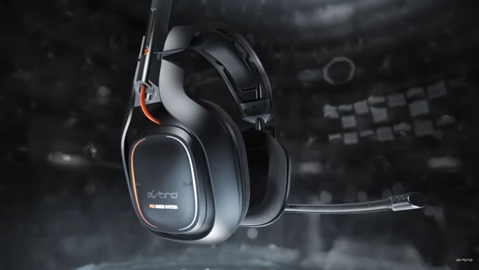Image shows a promo of the Astro A50 headset