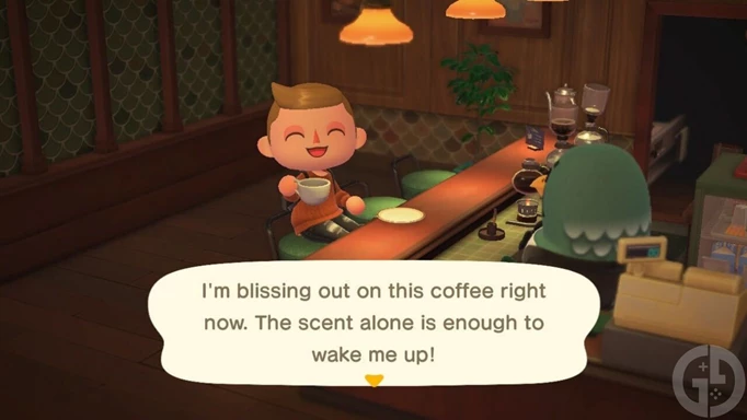 Brewster provides a hot coffee throughout the Animal Crossing series