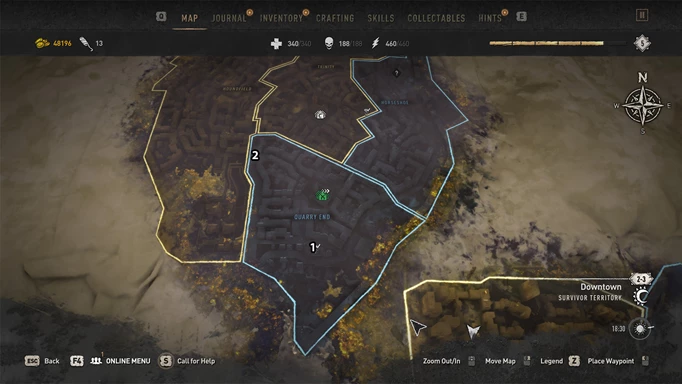 Dying Light 2 Inhibitor Locations Quarry End