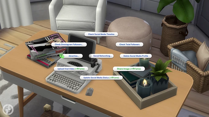 Computer interactions on the PC in The Sims 4