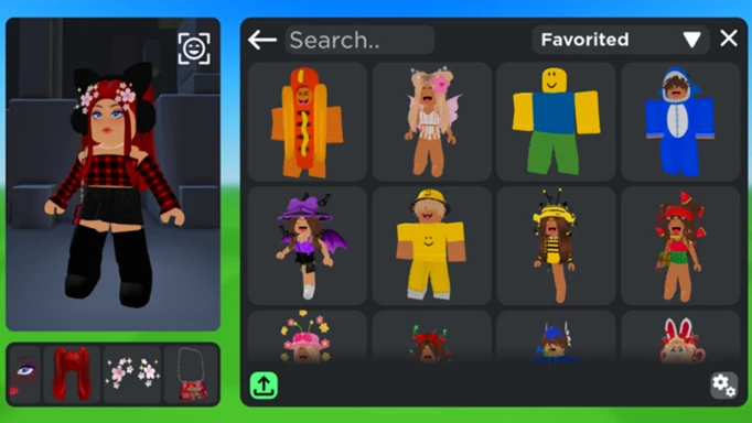 Different outfits in Catalog Avatar Creator